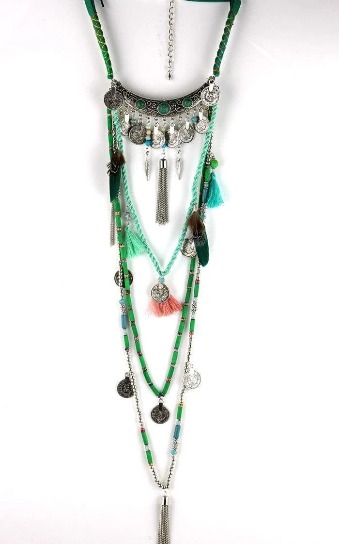 Earthly Gypsy Statement Long Necklace - Glova