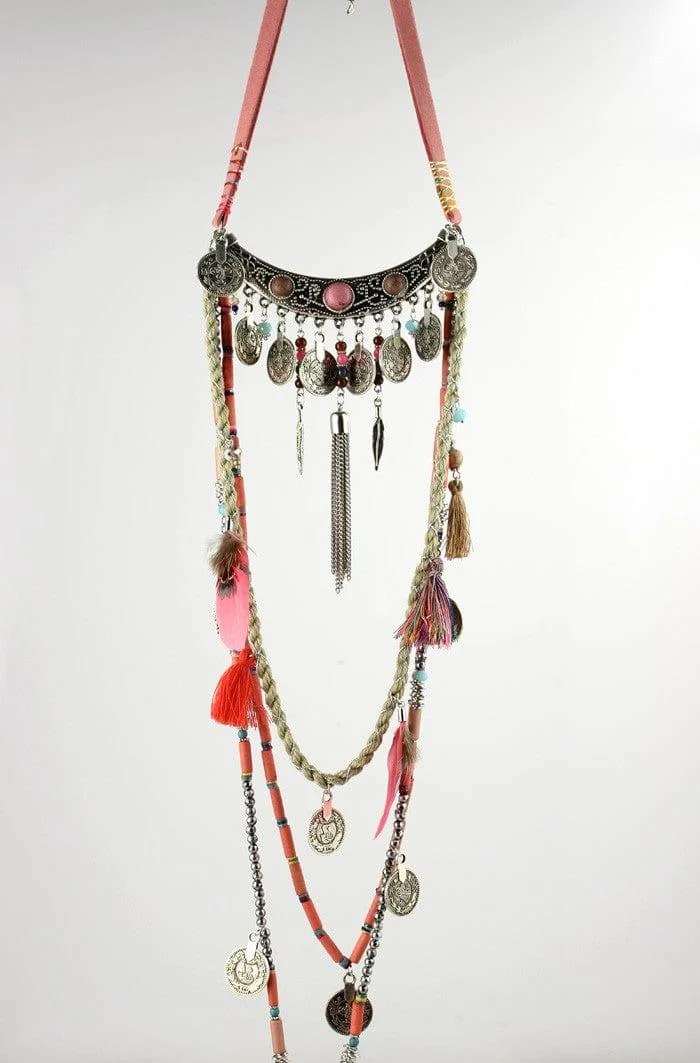 Earthly Gypsy Statement Long Necklace - Glova