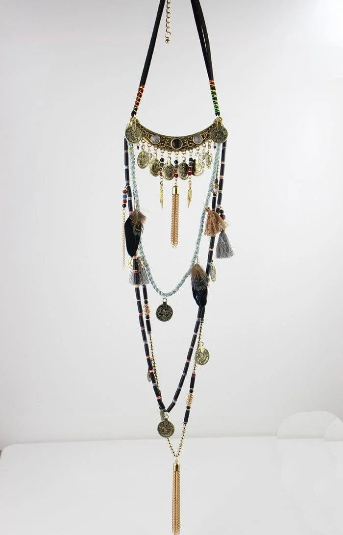 Earthly Gypsy Statement Long Necklace - Glova