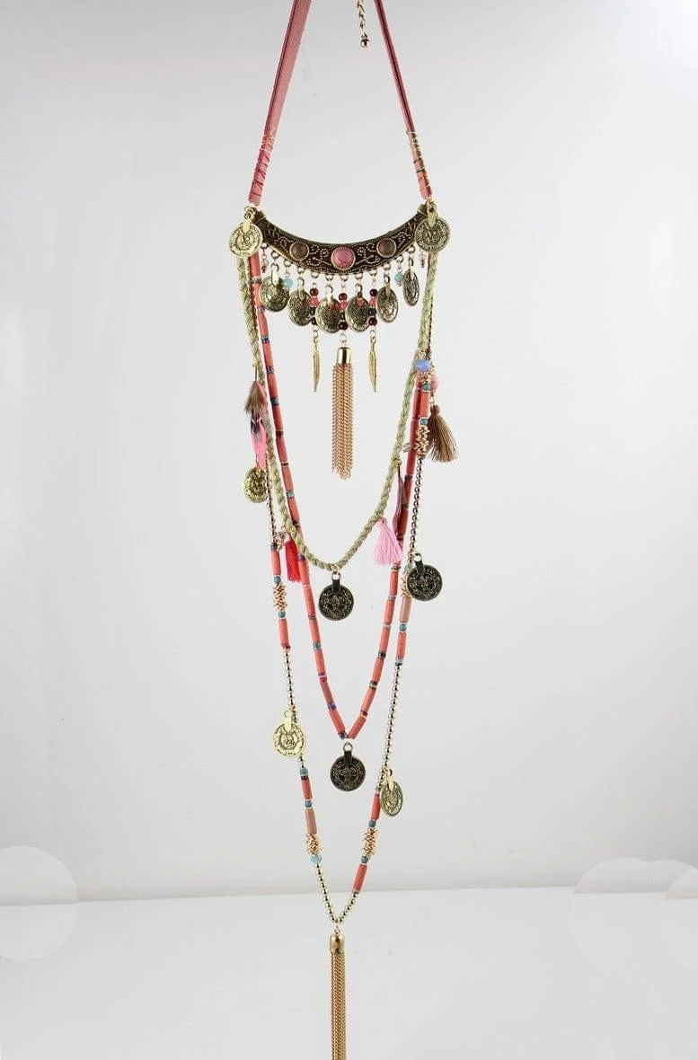 Earthly Gypsy Statement Long Necklace - Glova