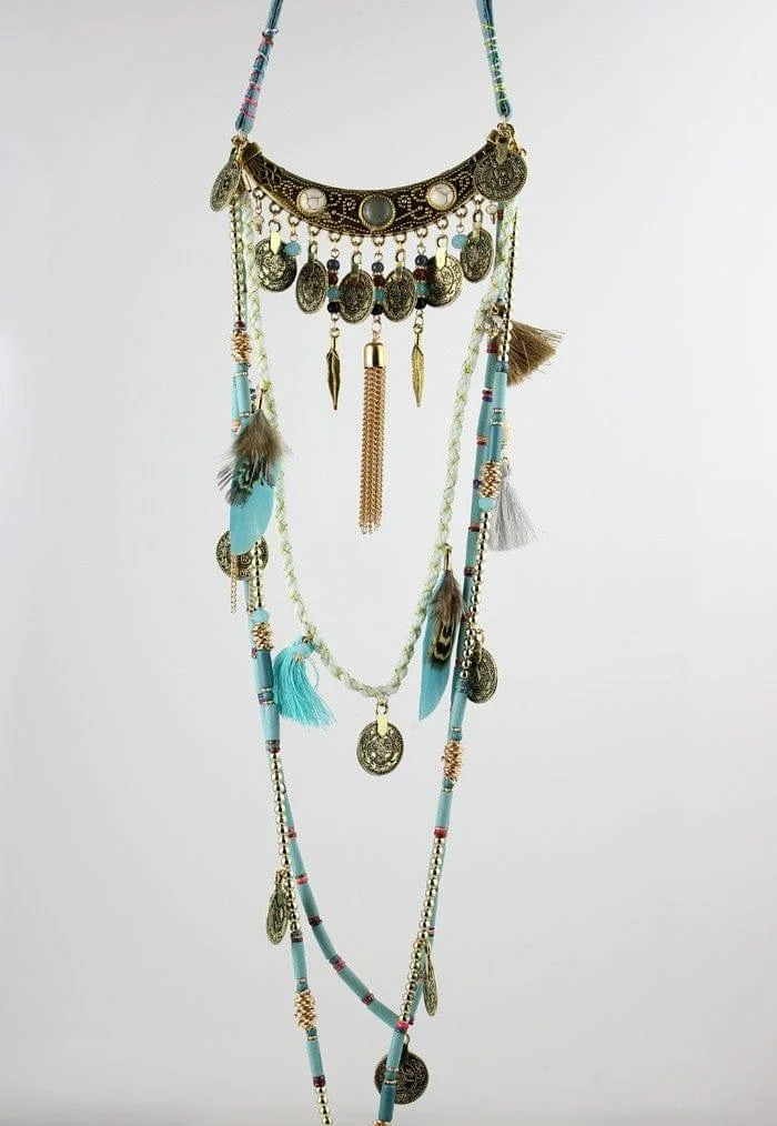 Earthly Gypsy Statement Long Necklace - Glova