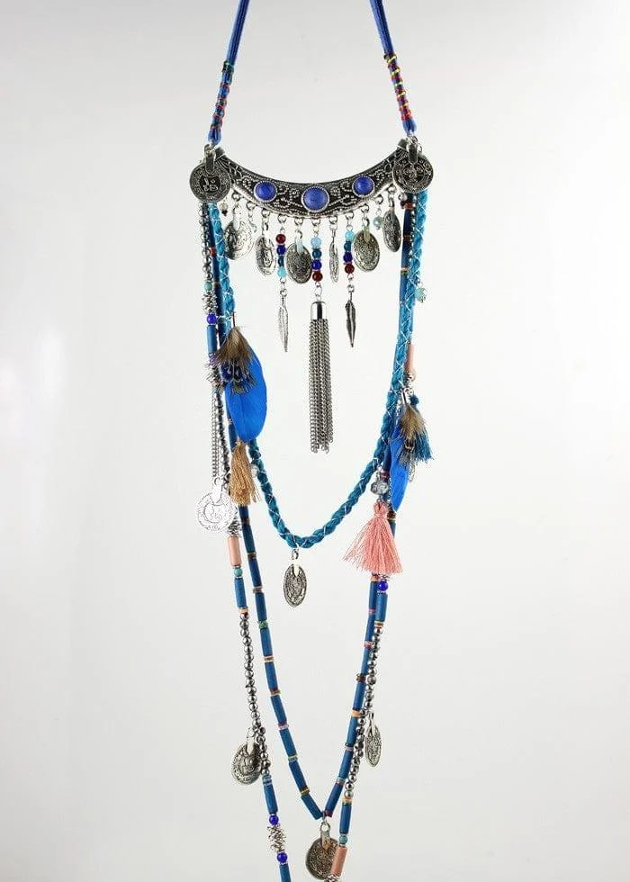 Earthly Gypsy Statement Long Necklace - Glova