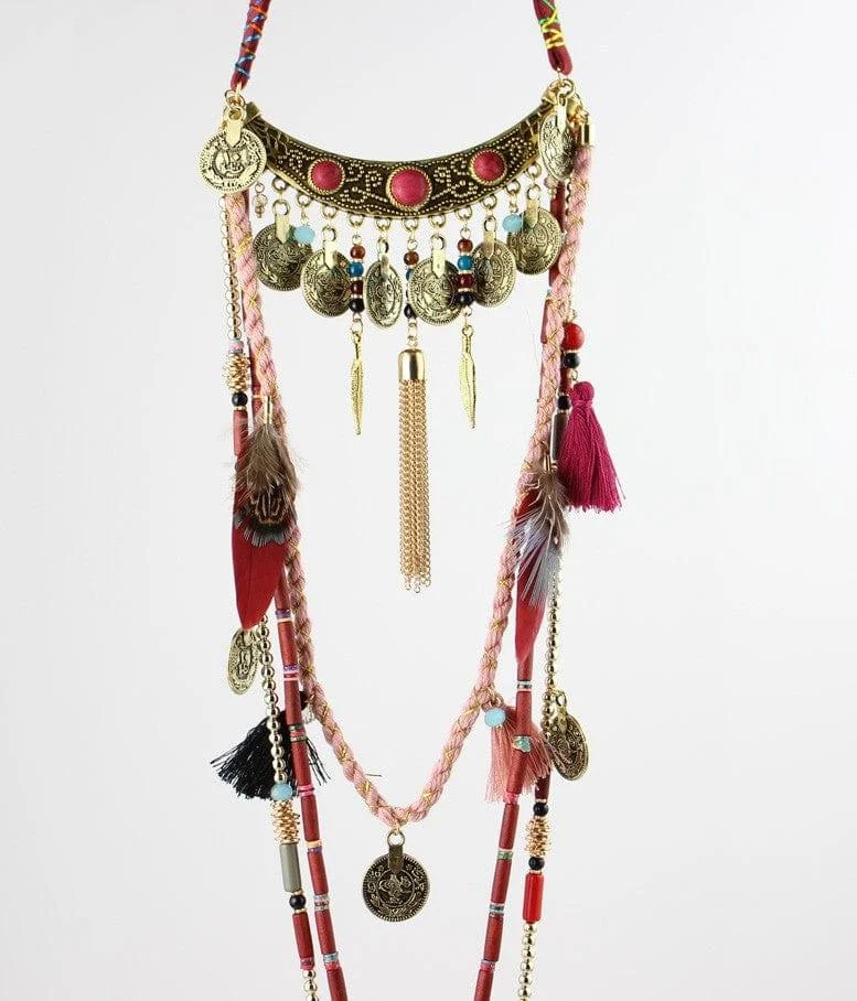 Earthly Gypsy Statement Long Necklace - Glova