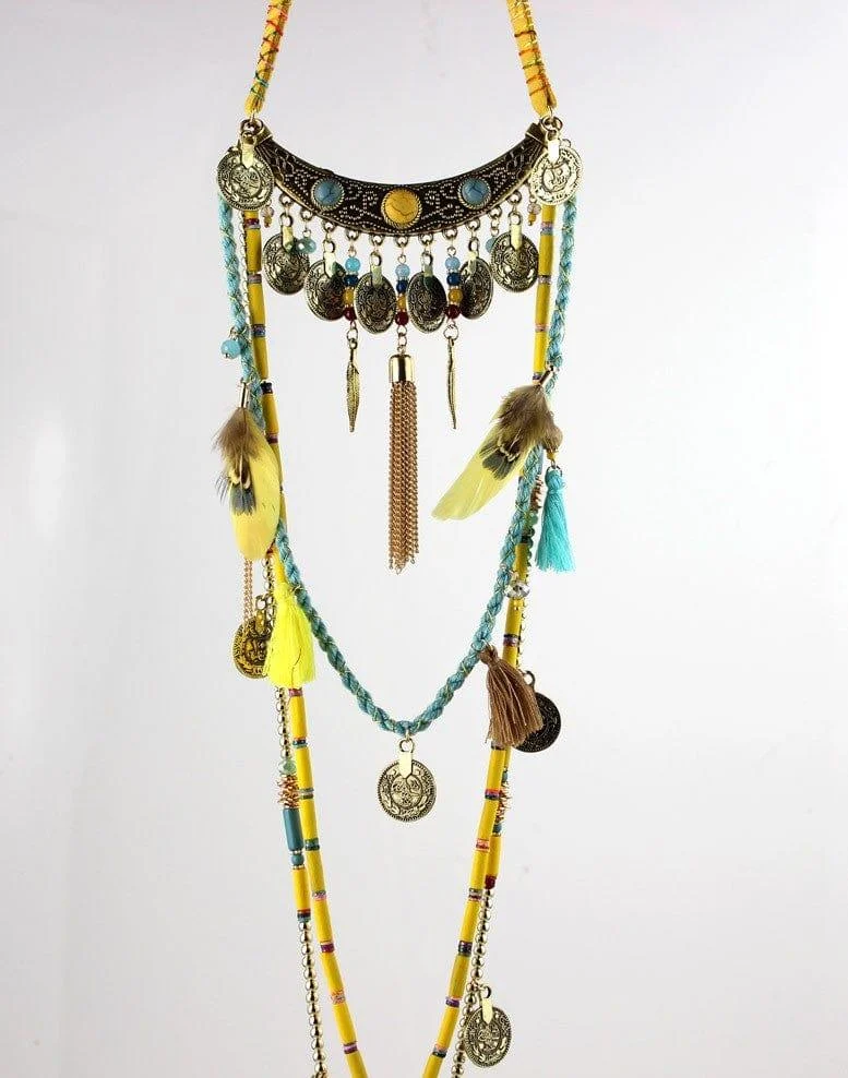 Earthly Gypsy Statement Long Necklace - Glova