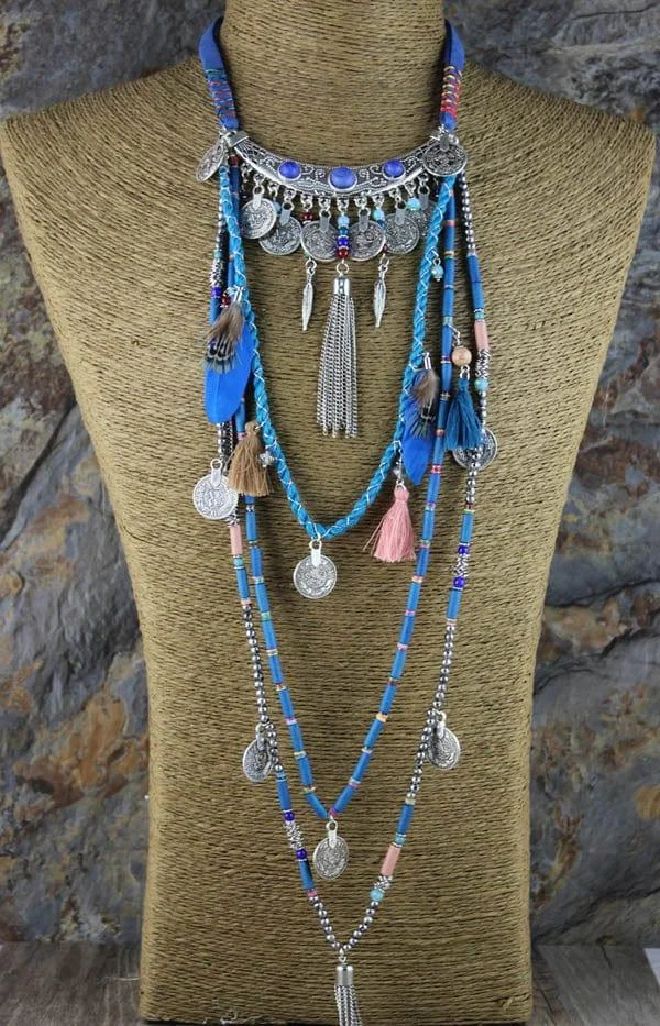 Earthly Gypsy Statement Long Necklace - Glova