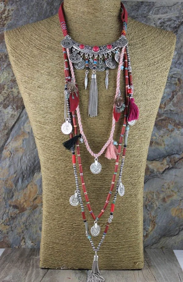 Earthly Gypsy Statement Long Necklace - Glova