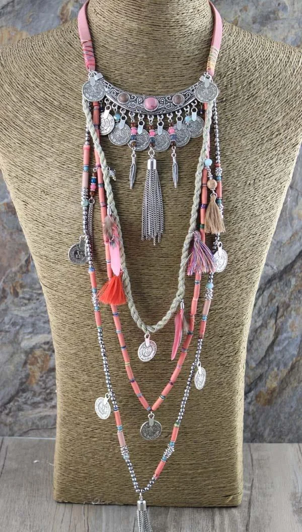 Earthly Gypsy Statement Long Necklace - Glova