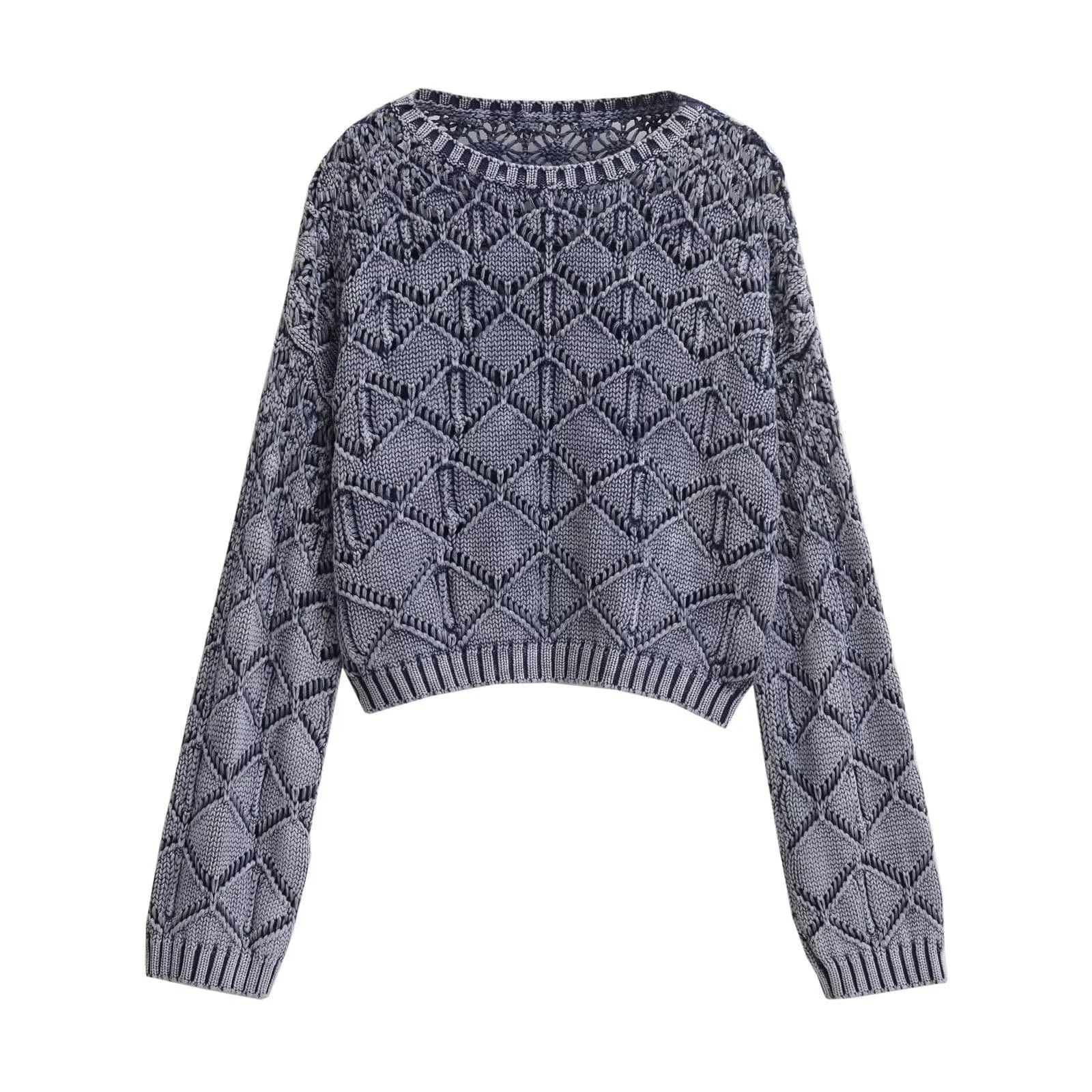 Ebony Washed Blue Sweater - Glova