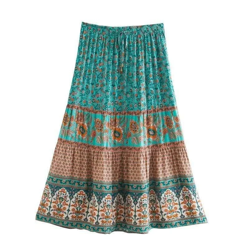 Edelweiss Floral Maxi Skirt - Glova