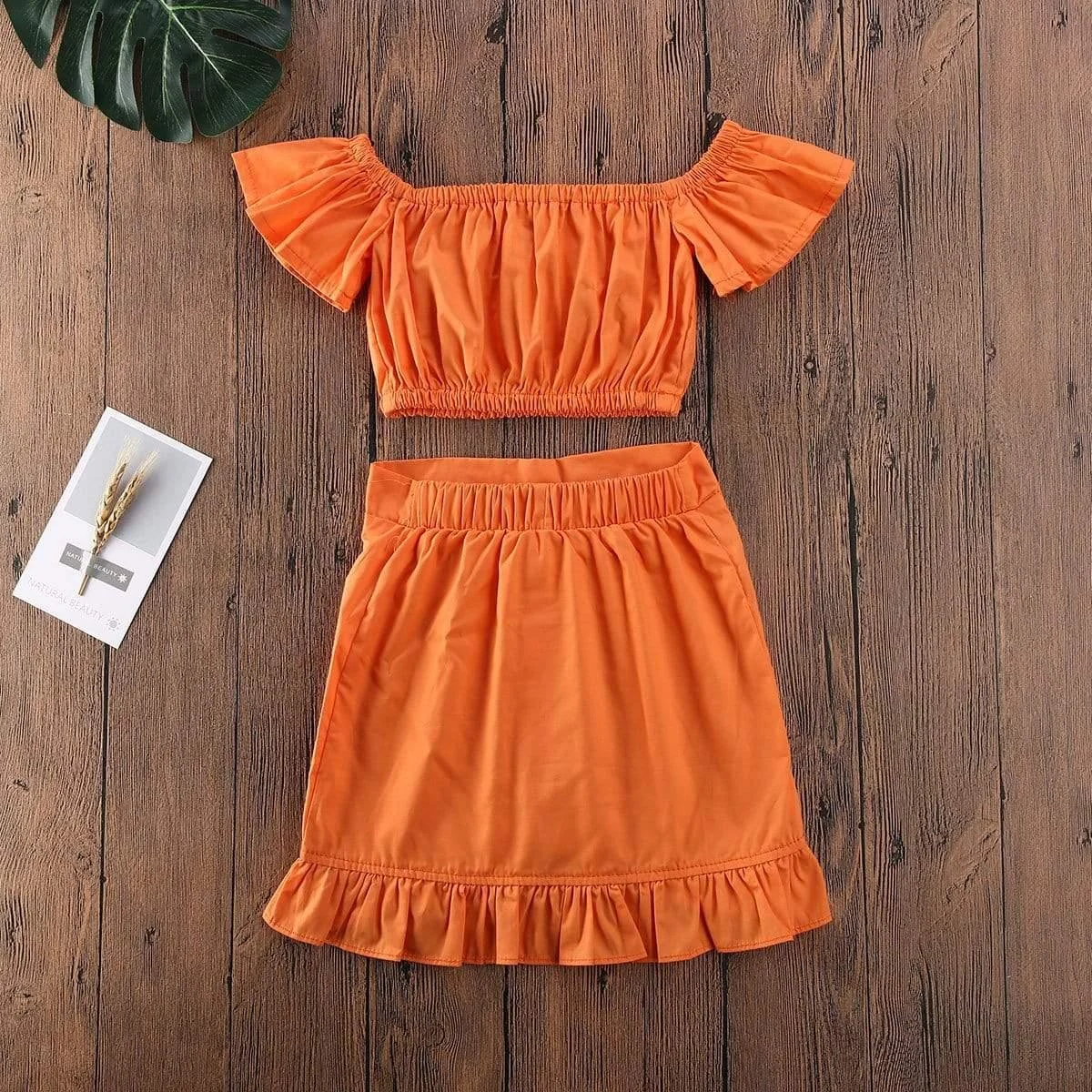 Eden Baby Girl Orange Two Pieces Set - Glova