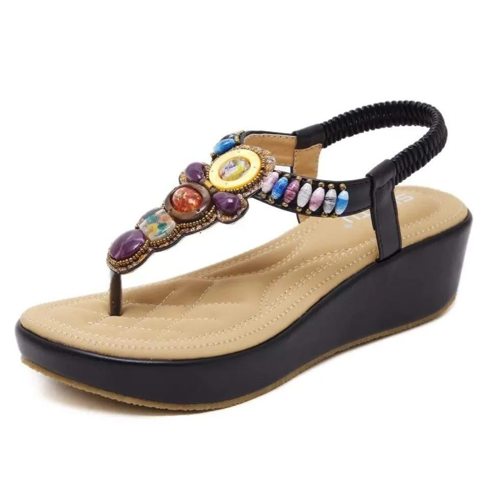 Eden Colorful Wedges Sandals - Glova