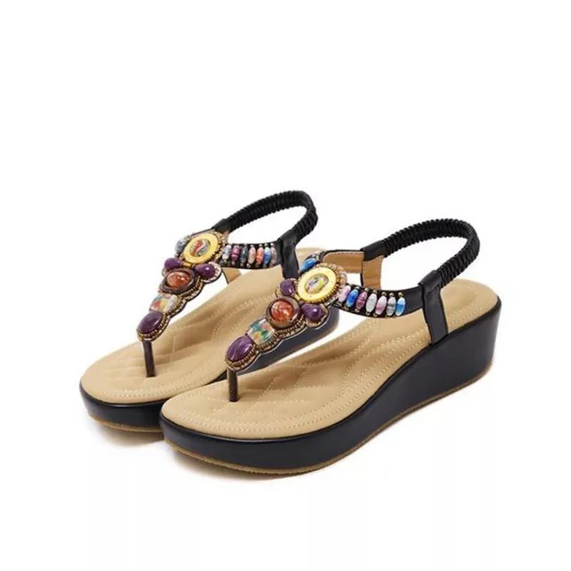 Eden Colorful Wedges Sandals - Glova