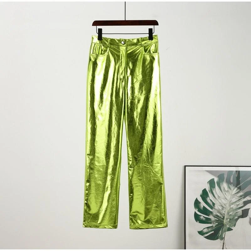 Edina Colorful Metallic Disco Pants - 7 Colors - Glova