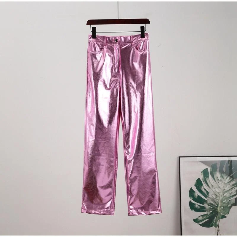 Edina Colorful Metallic Disco Pants - 7 Colors - Glova