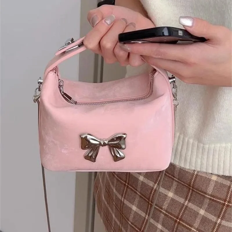 Elegant Bow Exquisite Chains Female Crossbody Bag - Glova