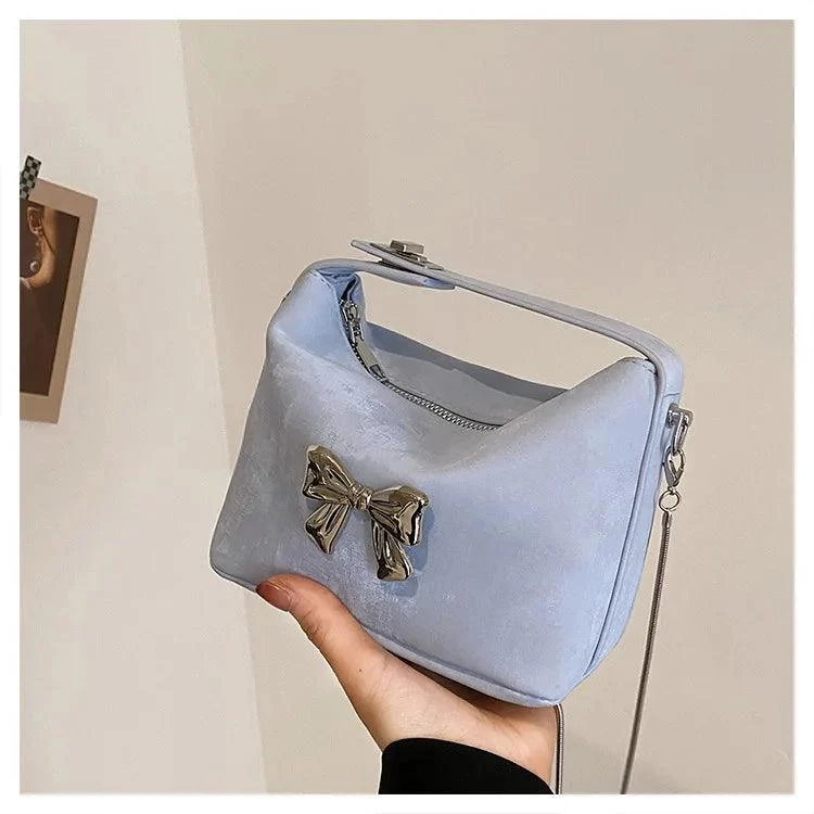 Elegant Bow Exquisite Chains Female Crossbody Bag - Glova