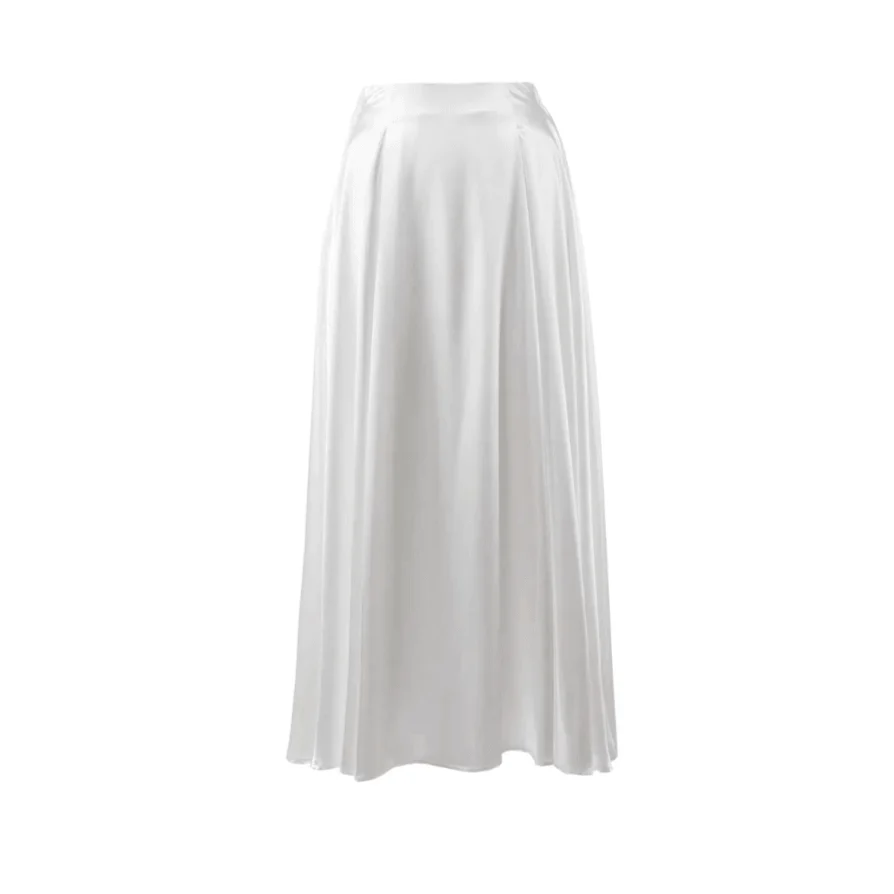 Elegant Satin Flare Maxi Skirts - 3 Colors - Glova