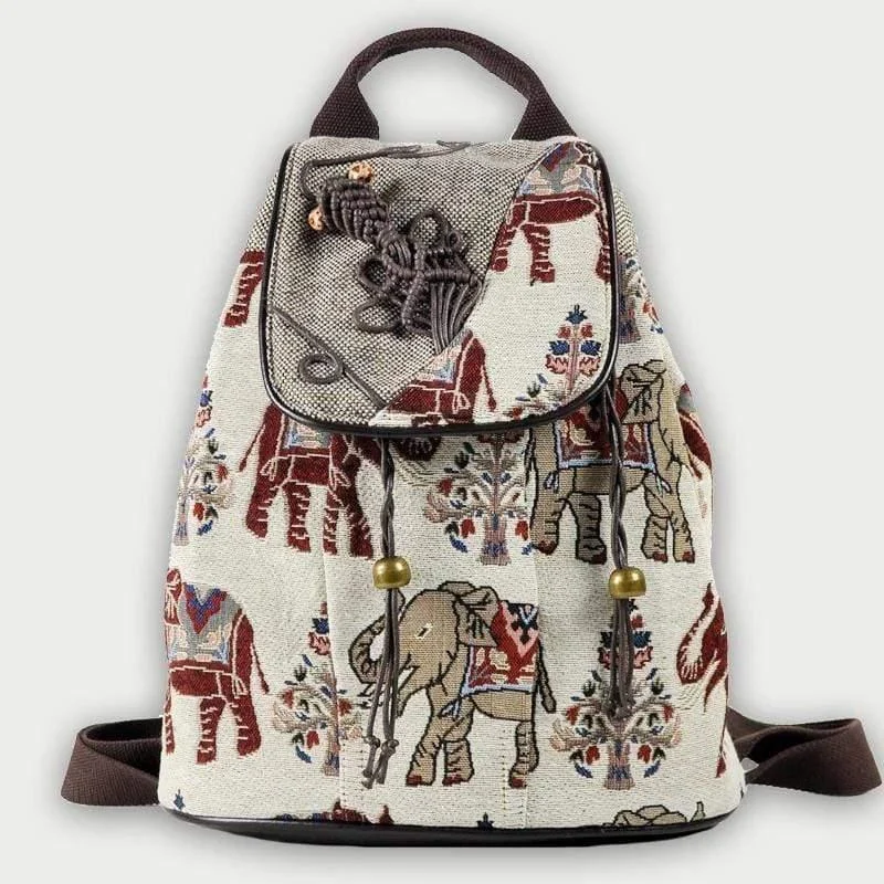 Elephant Canvas Backpack - Glova