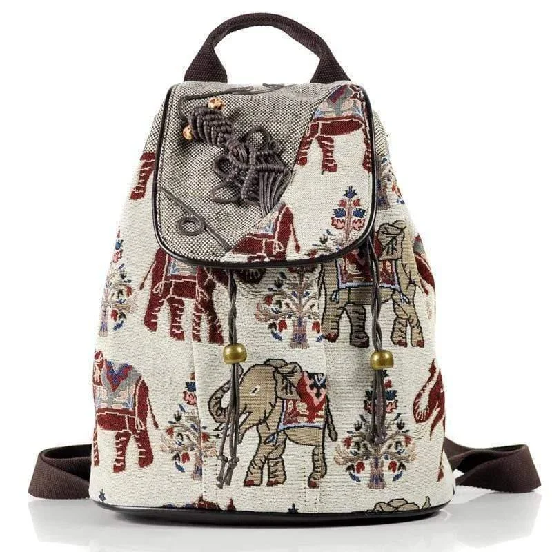 Elephant Canvas Backpack - Glova