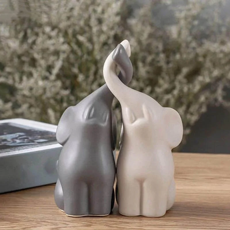 Elephant Couple Statues - Glova