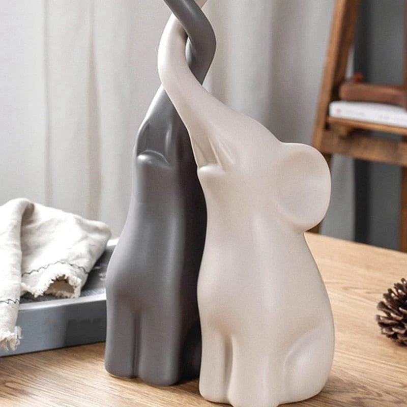 Elephant Couple Statues - Glova