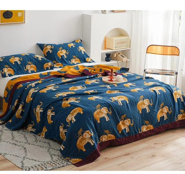 Elephants Boho Bedspread - Glova