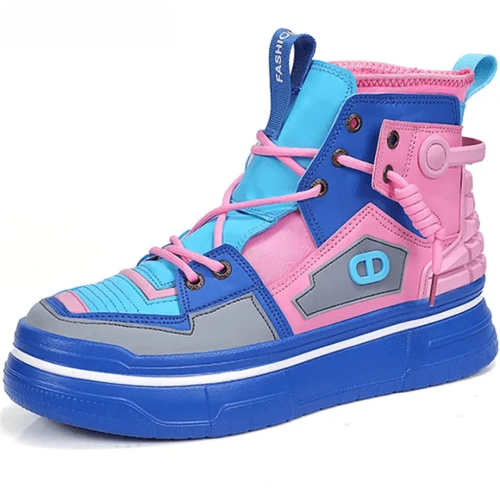 Elias Colorblock Patchwork High Top Sneakers - Glova