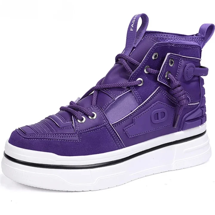 Elias Colorblock Patchwork High Top Sneakers - Glova