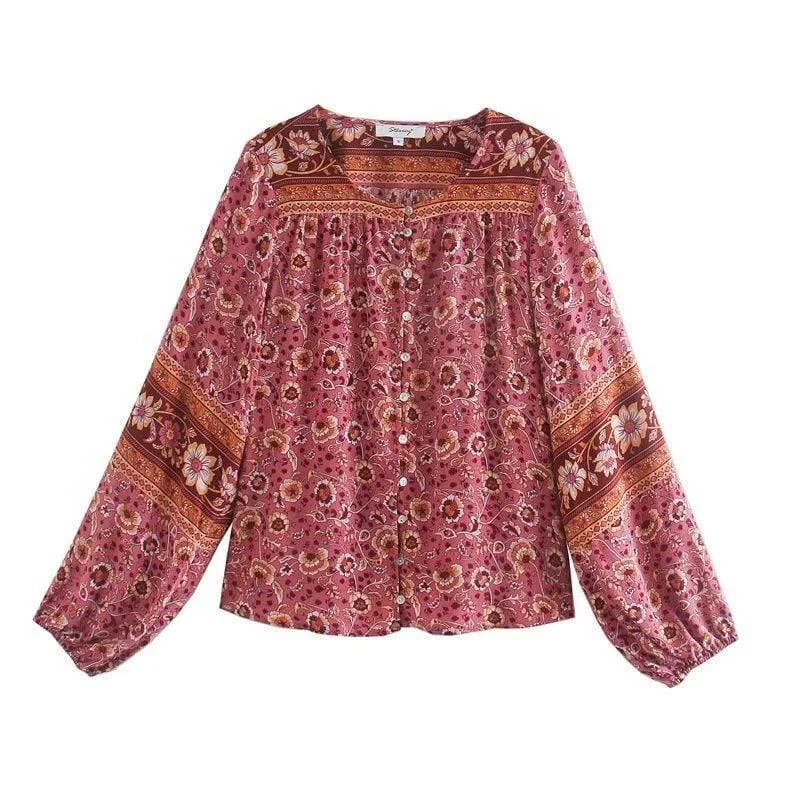 Elise Floral Print Blouse - Glova