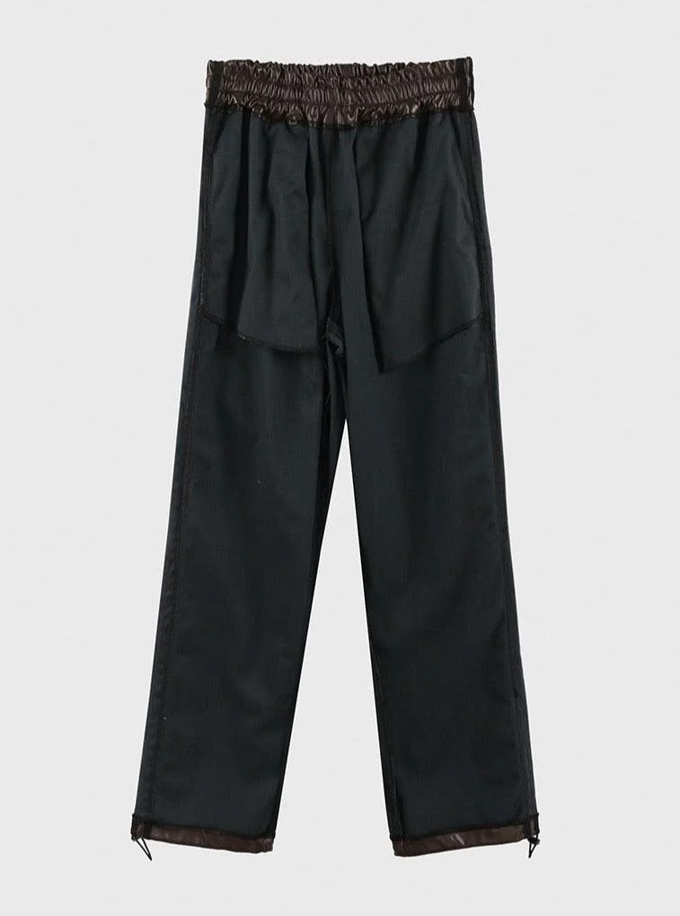 Eliska Faux Leather Track Pants - Glova