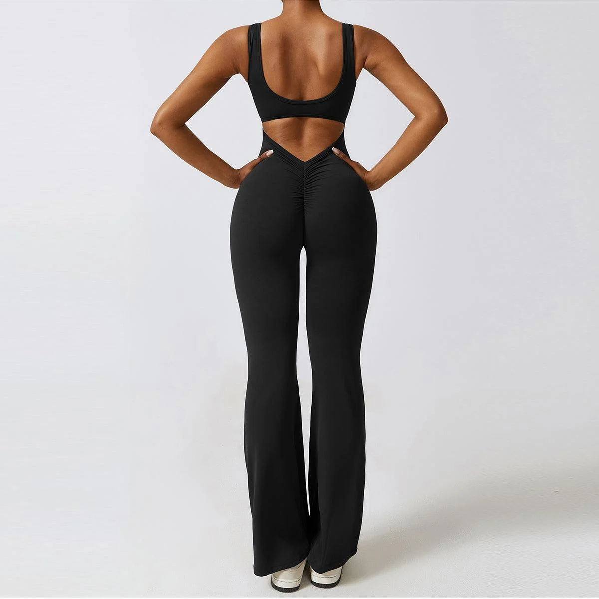 Elodie V-Back Flared Jumpsuit - Glova