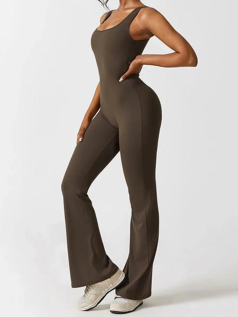 Elodie V-Back Flared Jumpsuit - Glova