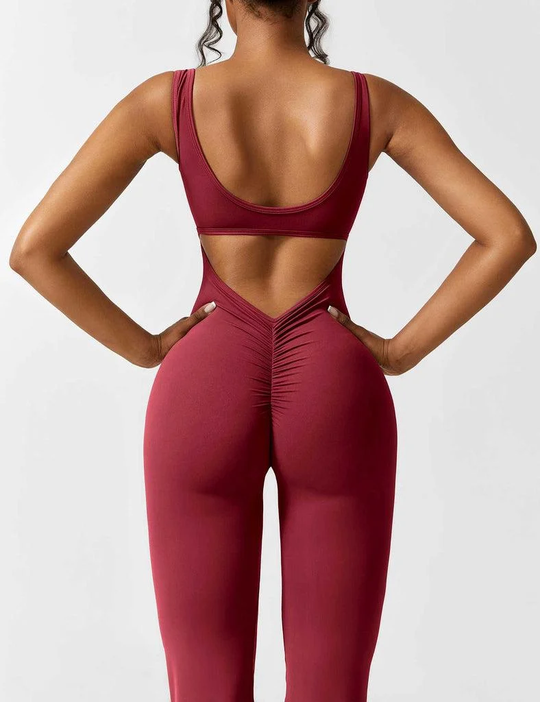 Elodie V-Back Flared Jumpsuit - Glova