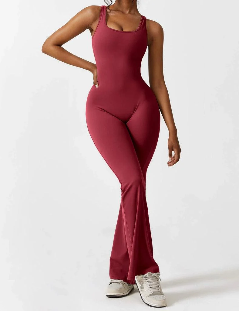 Elodie V-Back Flared Jumpsuit - Glova