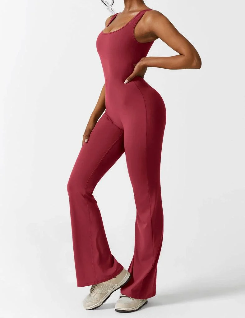 Elodie V-Back Flared Jumpsuit - Glova