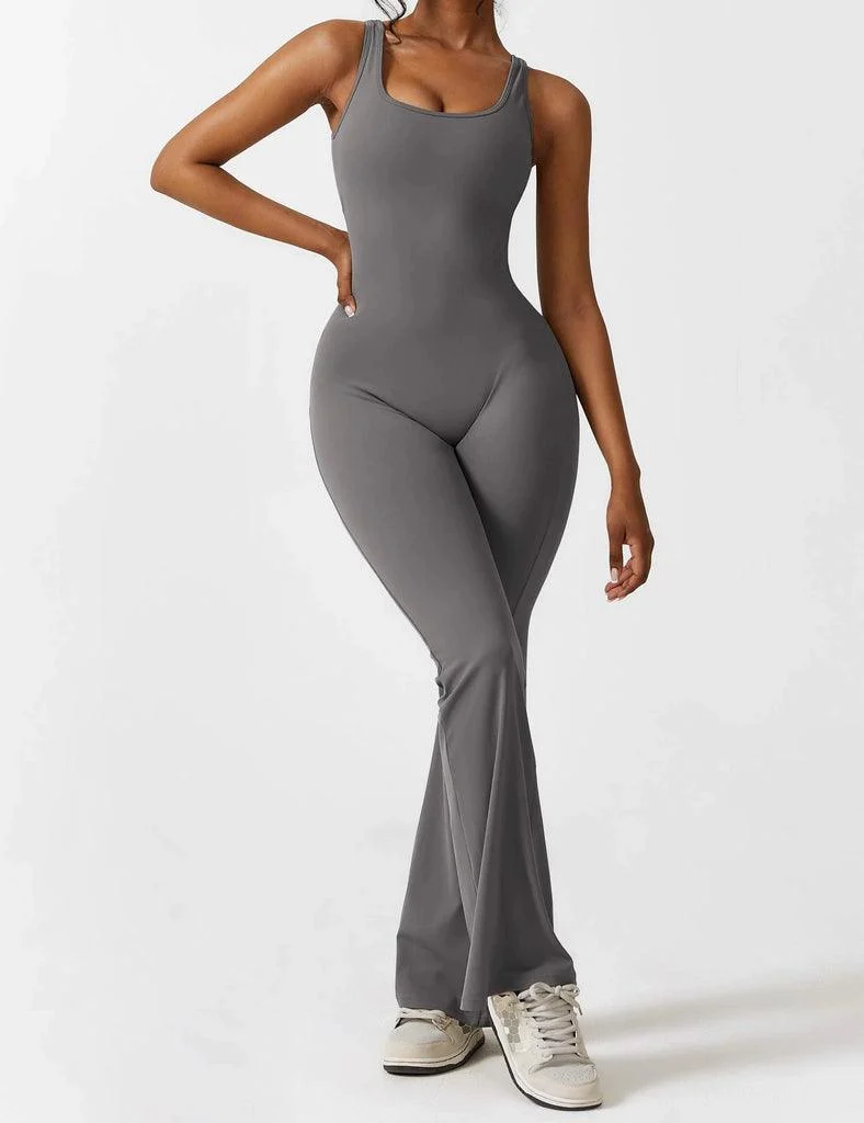 Elodie V-Back Flared Jumpsuit - Glova