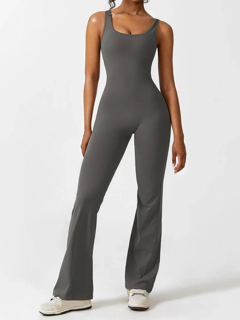 Elodie V-Back Flared Jumpsuit - Glova