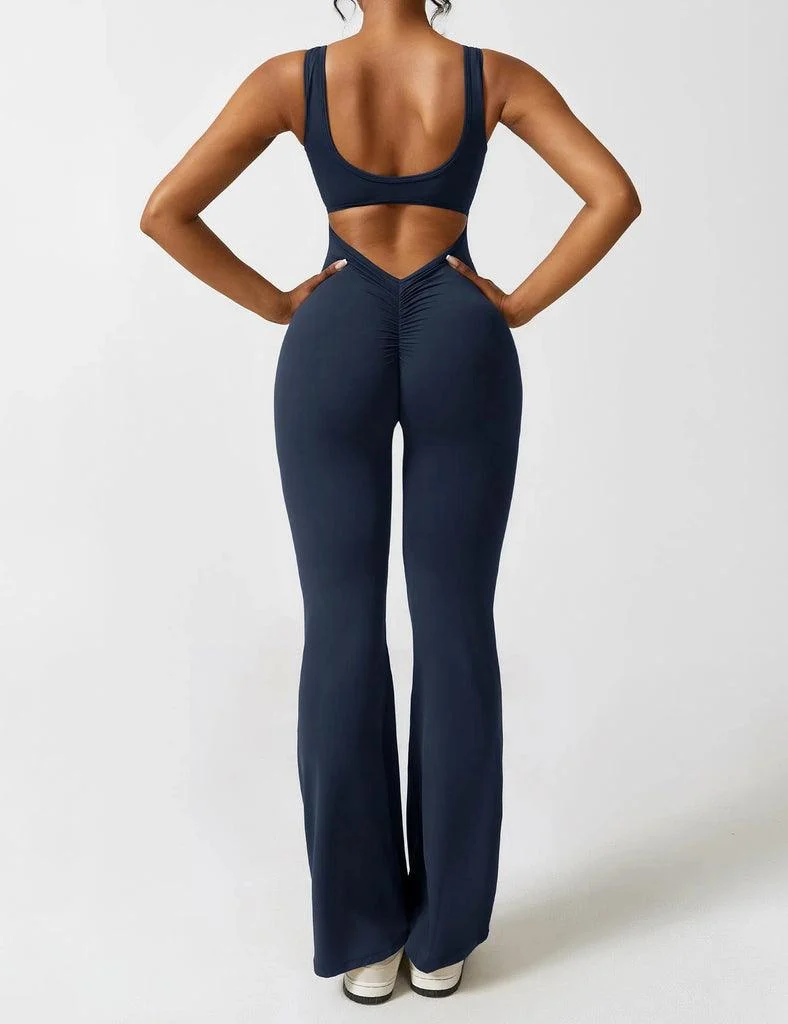 Elodie V-Back Flared Jumpsuit - Glova