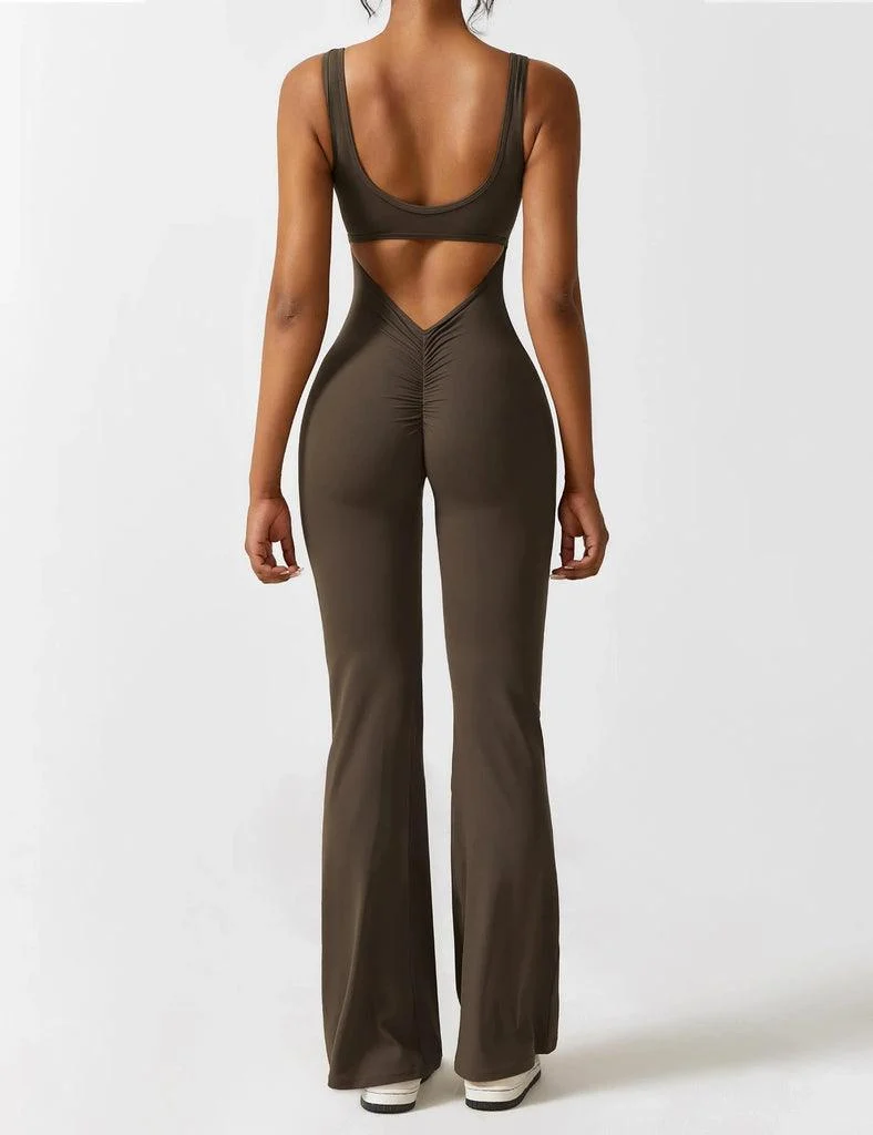 Elodie V-Back Flared Jumpsuit - Glova