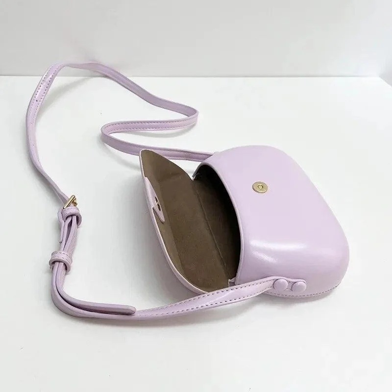 Eloise Candy Color Molded Saddle Bag - Glova