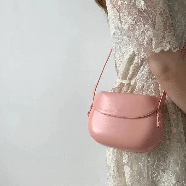 Eloise Candy Color Molded Saddle Bag - Glova