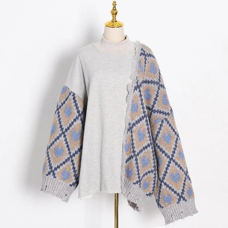 Emberlyn Geometric Pullover Sweater - Glova