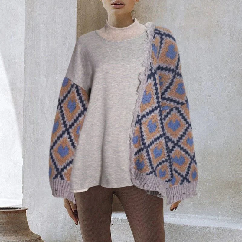 Emberlyn Geometric Pullover Sweater - Glova