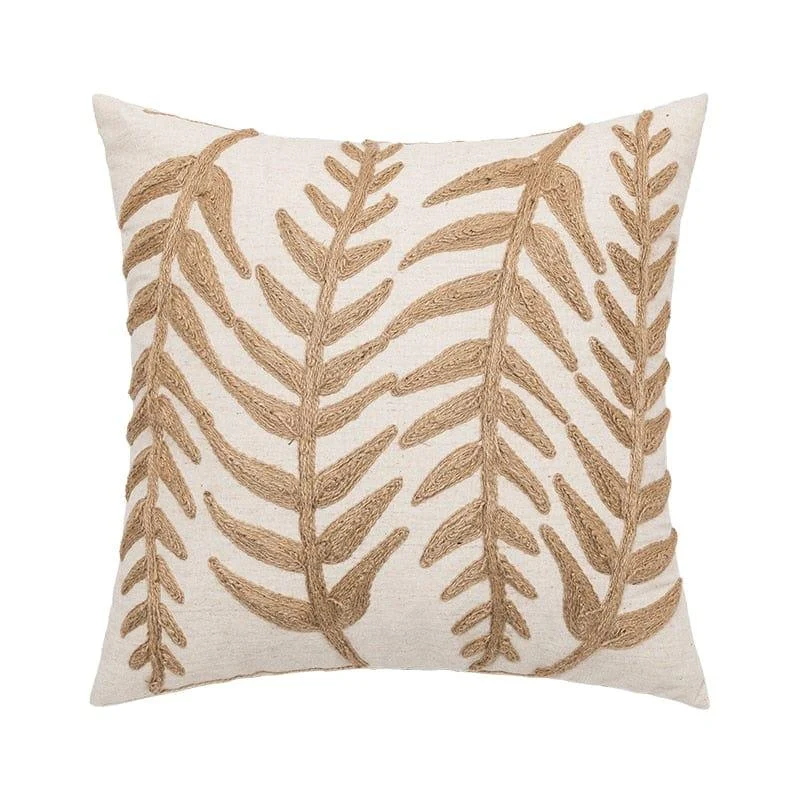 Embroidery Leaves Cushion Covers - Glova