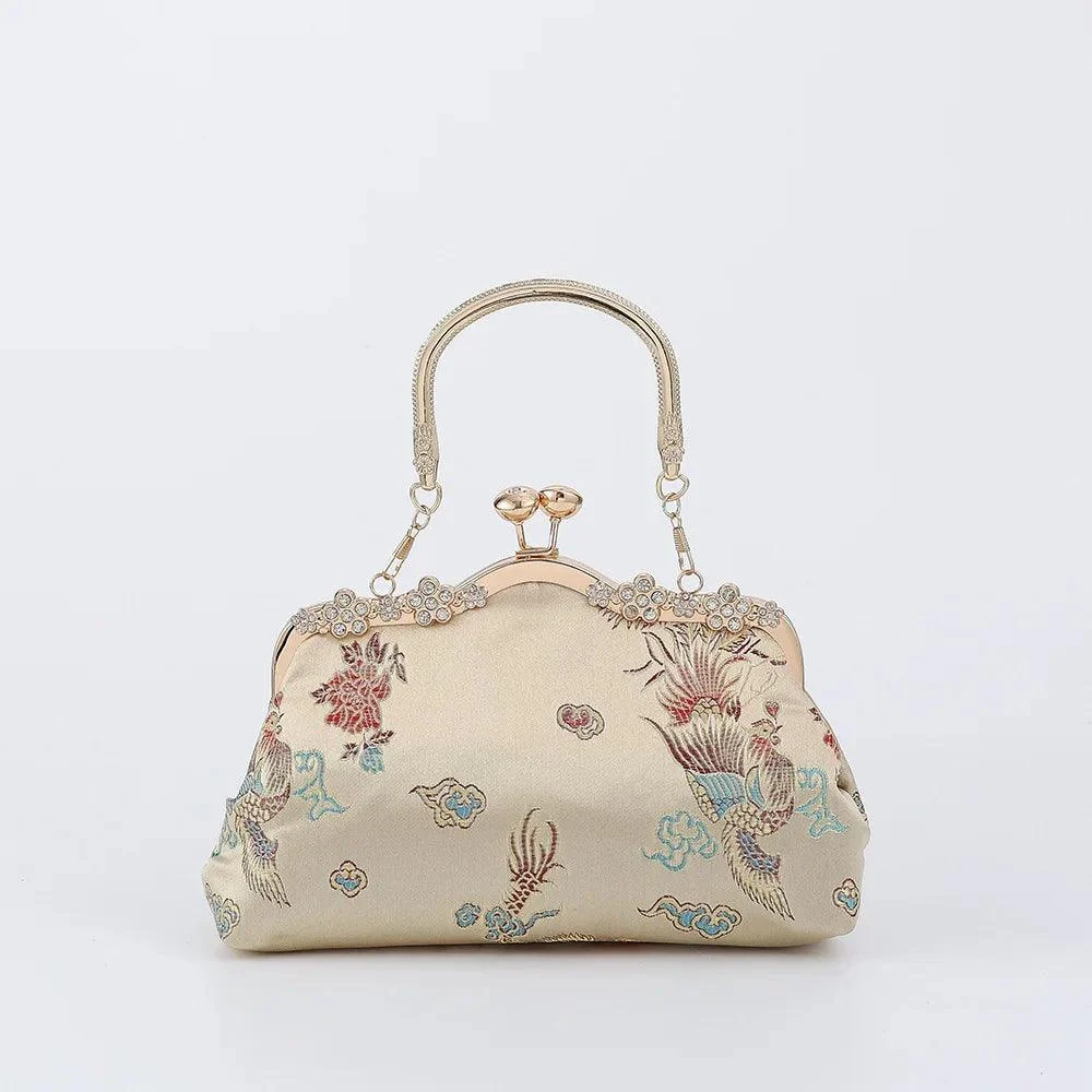 Embroidery Print Clutches Wedding Banquet Women Handbags - Glova