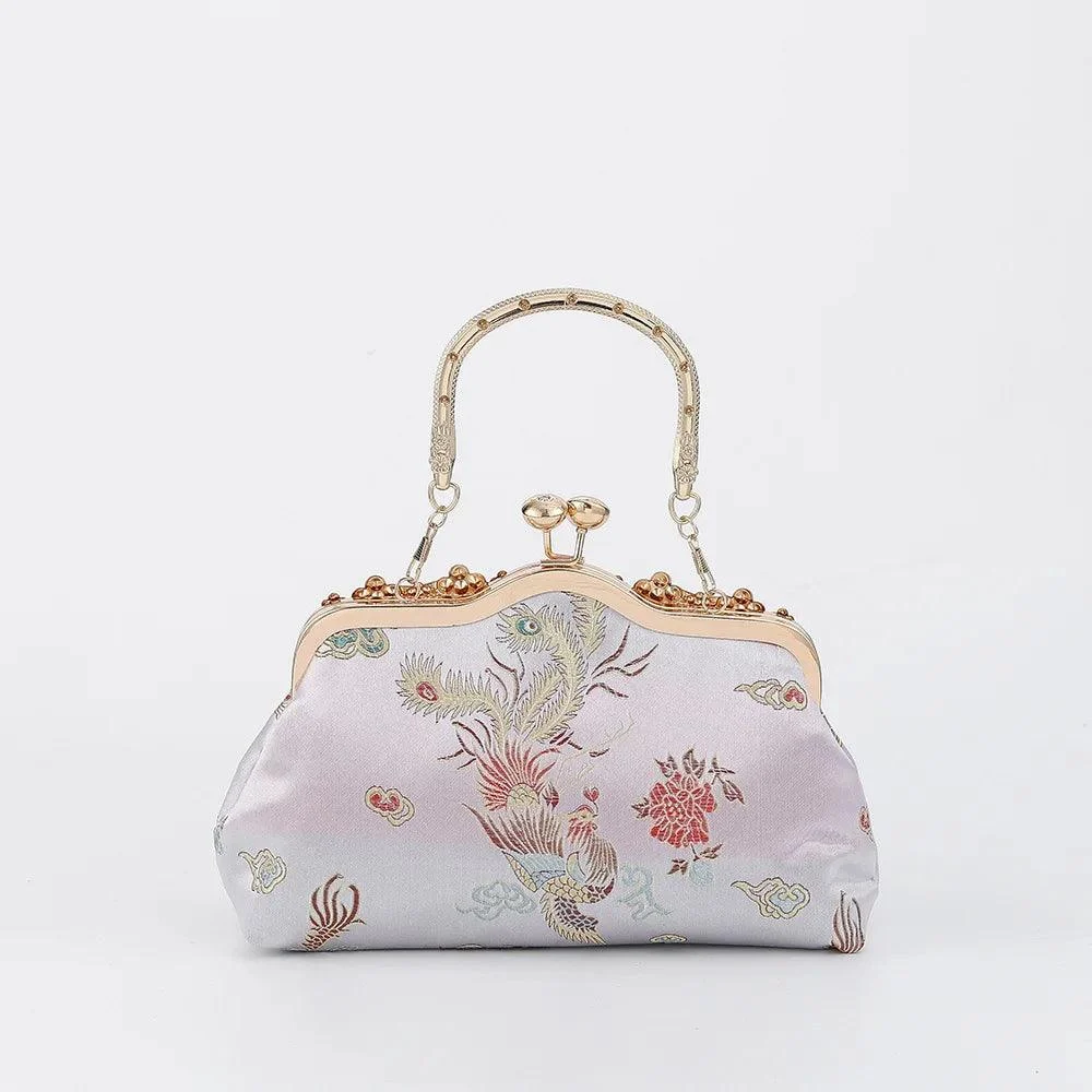 Embroidery Print Clutches Wedding Banquet Women Handbags - Glova