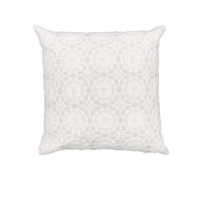 Embroidery Textured Cotton Cushion - Glova