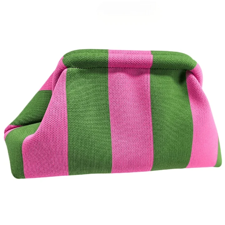 Emela Stripe Knit Day Clutches - Glova