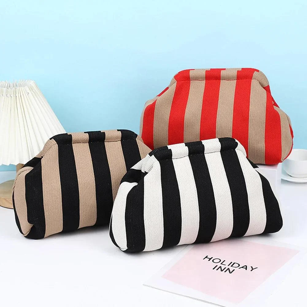 Emela Stripe Knit Day Clutches - Glova