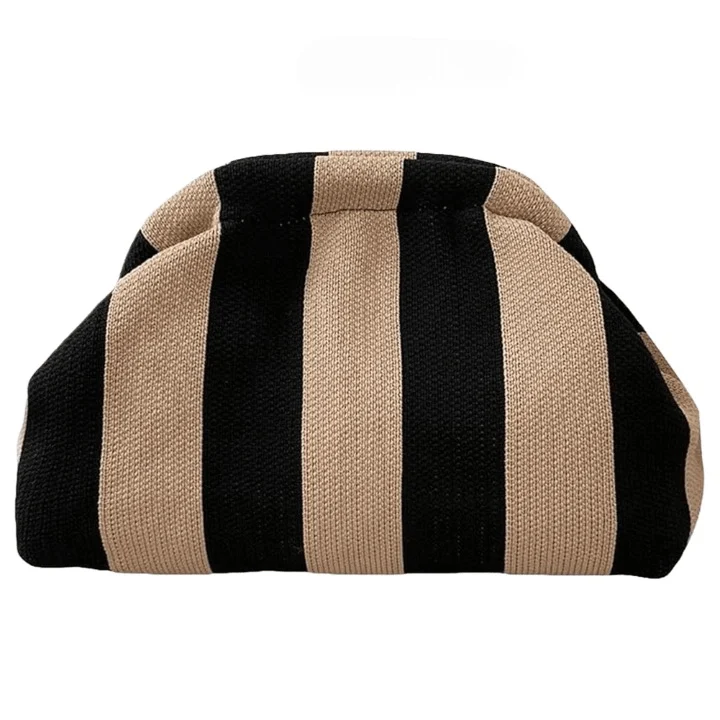 Emela Stripe Knit Day Clutches - Glova